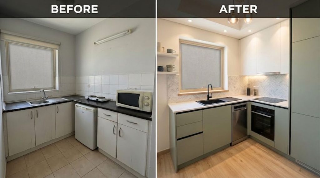 JVC renovation of Studio kitchenette